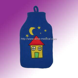 Rubber Hot Water Bottles W/Cloth Cover