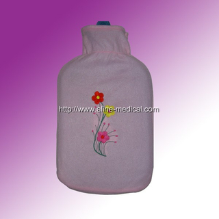 Rubber Hot Water Bottles W/Cloth Cover