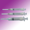 Three parts self-destroy luer lock syringe