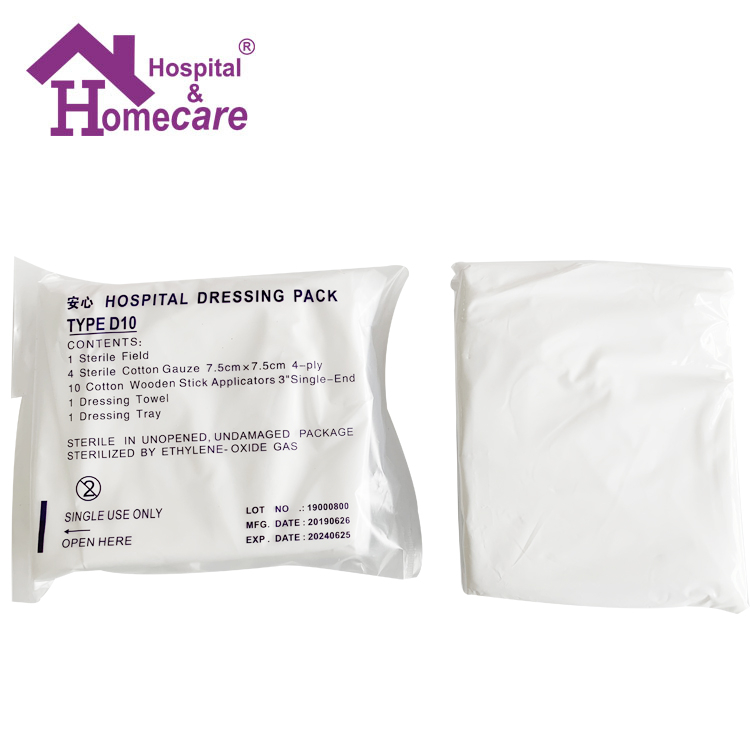 Sterile Disposable Basic Dressing Pack Wound Dressing Surgical Kit for Hospital